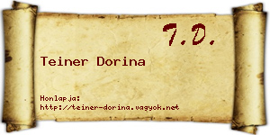 Teiner Dorina névjegykártya