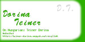 dorina teiner business card